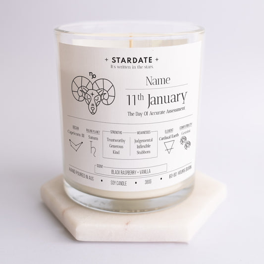 stardate-birthday-candle-frontjanuary-11-eleven