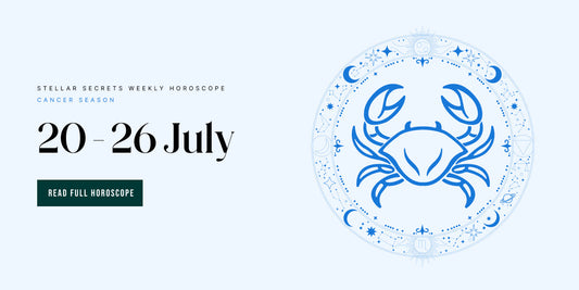 Stellar Secrets weekly horoscope banner - 20 Jul - 26 Jul 2026