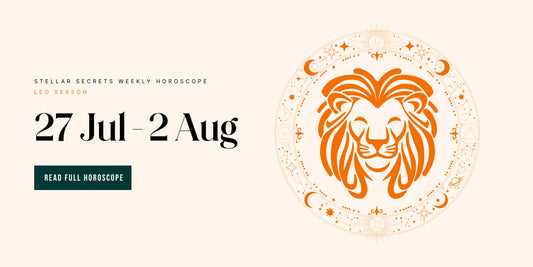 Stellar Secrets weekly horoscope banner - 27 Jul - 2 Aug 2026