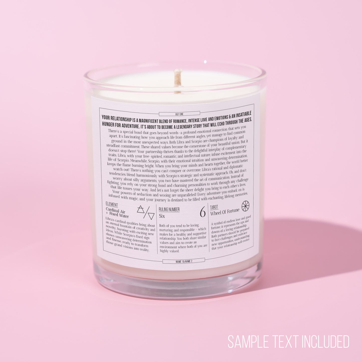 Taurus and Cancer Compatibility Candle