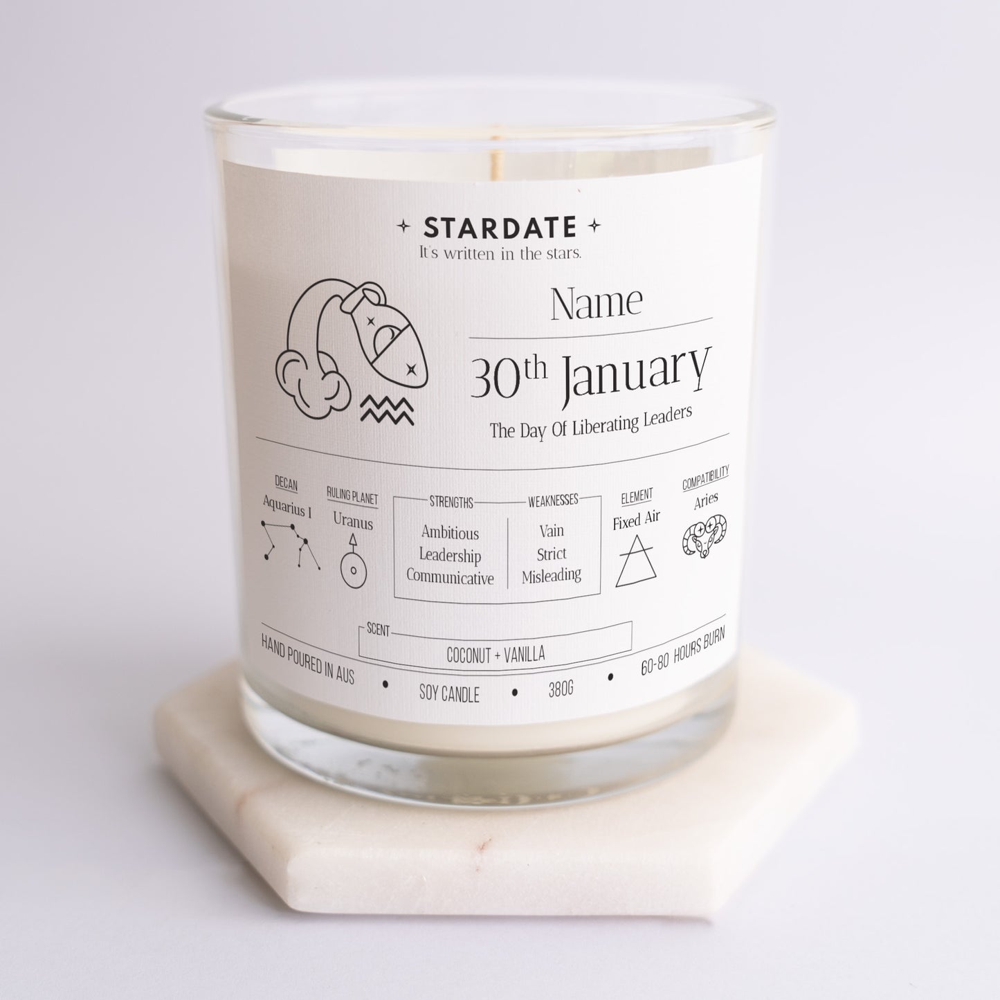 stardate-birthday-candle-frontjanuary-30-thirty