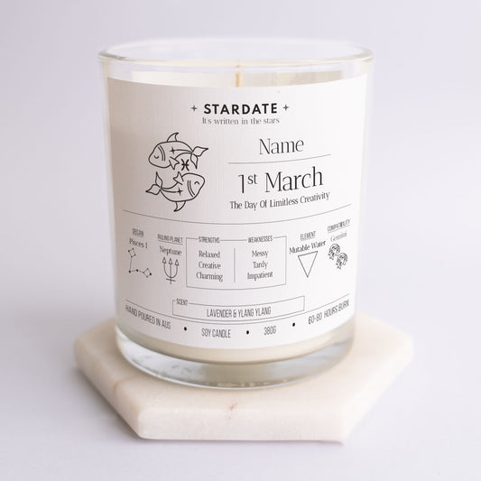 Pisces Zodiac Candle